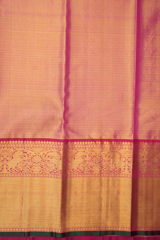 Contrast Korvai Border Golden Tissue Kanchipuram Silk Saree