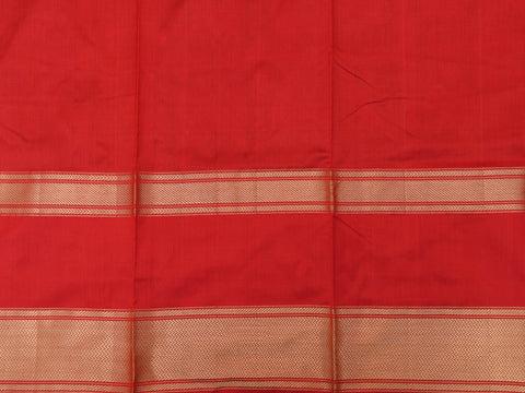 Big Contrast Zari Border In Checks Black Pochampally Silk Unstitched Pavadai Sattai Material