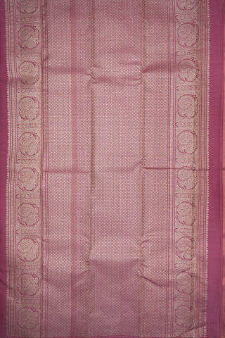 Big Paisley Zari Motifs Mulberry Pink Kanchipuram Silk Saree
