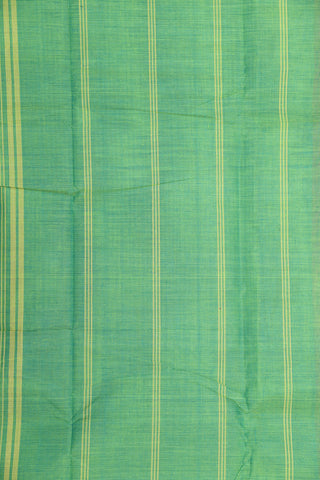 Big Thread Work Border In Plain Pastel Green Chettinad Cotton Saree