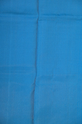 Plain Cerulean Blue Soft Silk Saree