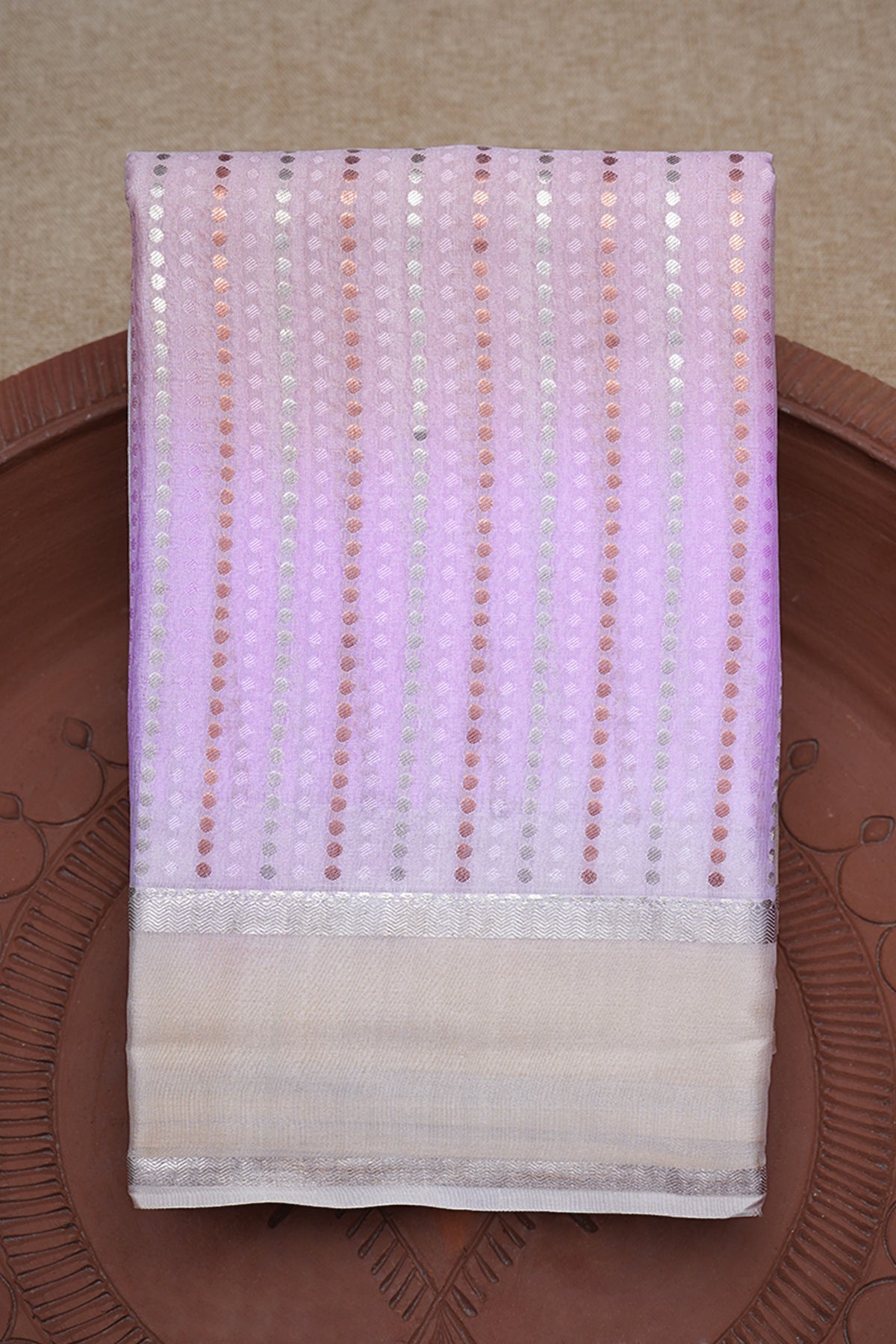 Bindi Zari Buttas Shade Of Pink Mysore Silk Saree