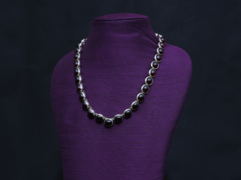 Black Onyx Pure Silver Necklace