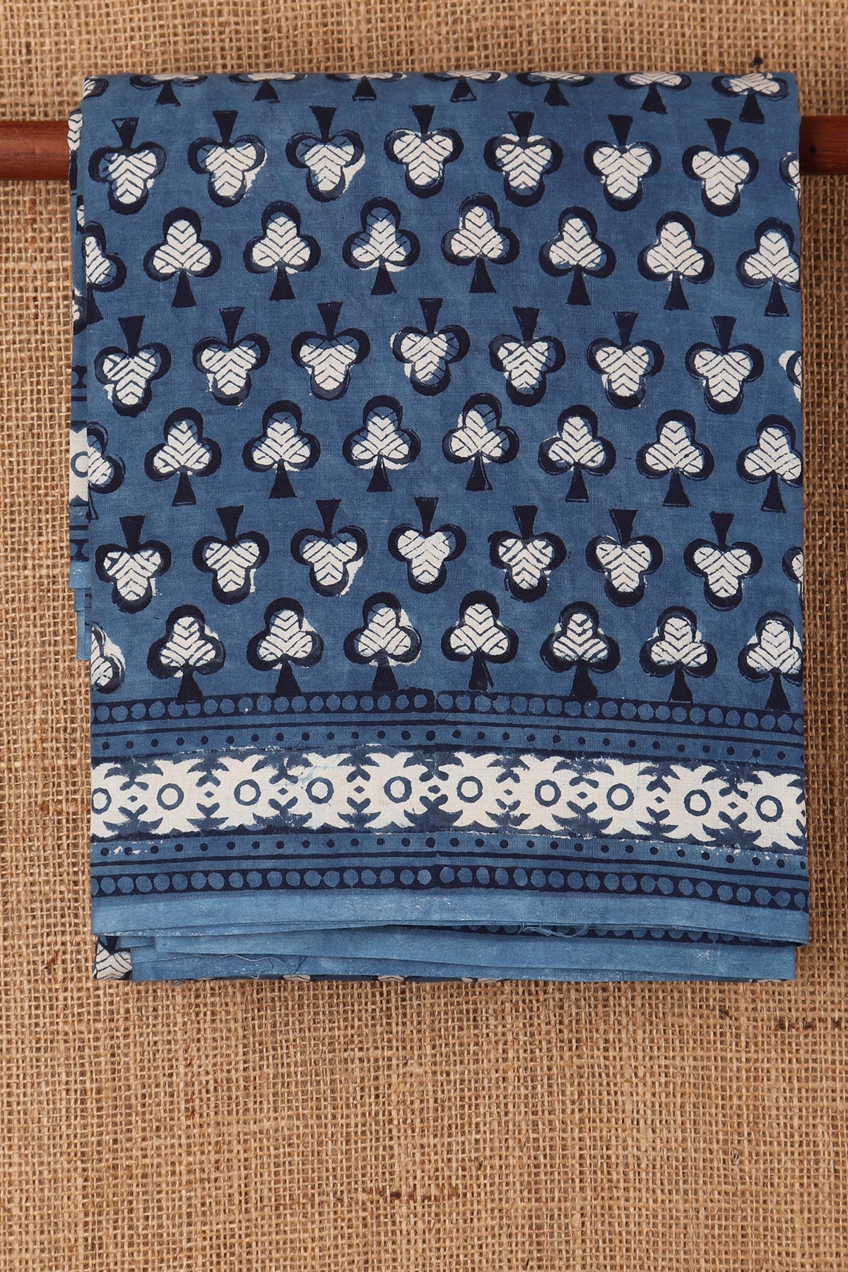 Blue Jaipur Cotton Saree