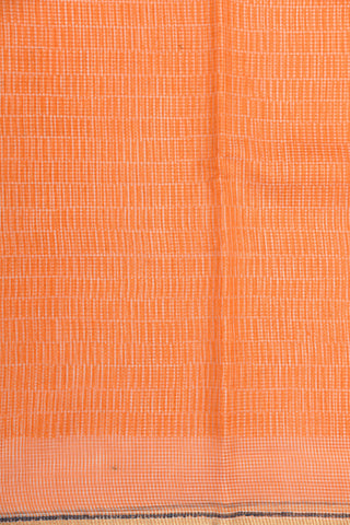 Allover Pattern Orange Kota Cotton Saree
