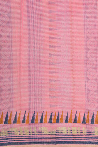 Allover Pattern Pink Maheswari Silk Cotton Saree
