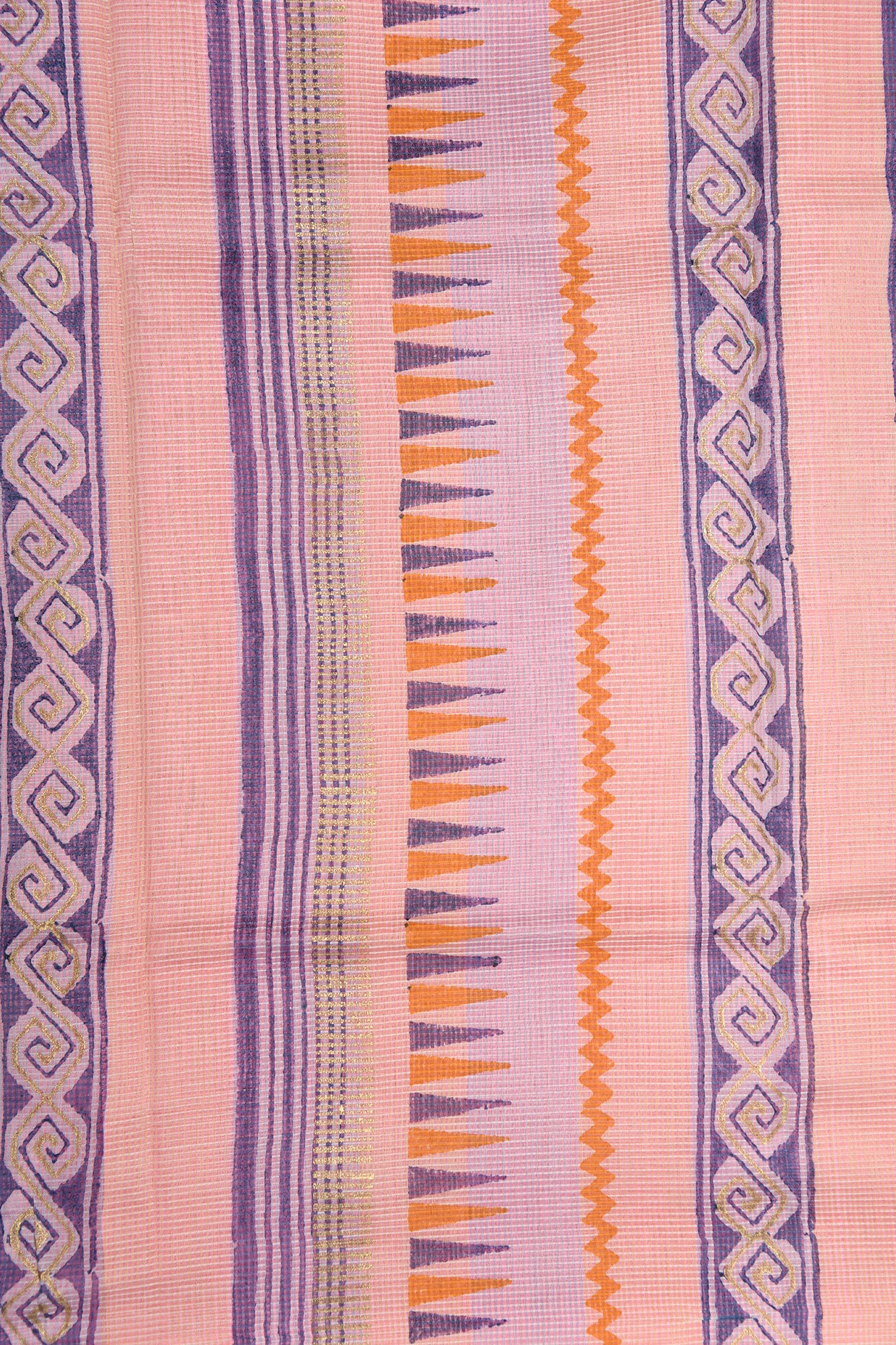 Allover Pattern Pink Maheswari Silk Cotton Saree