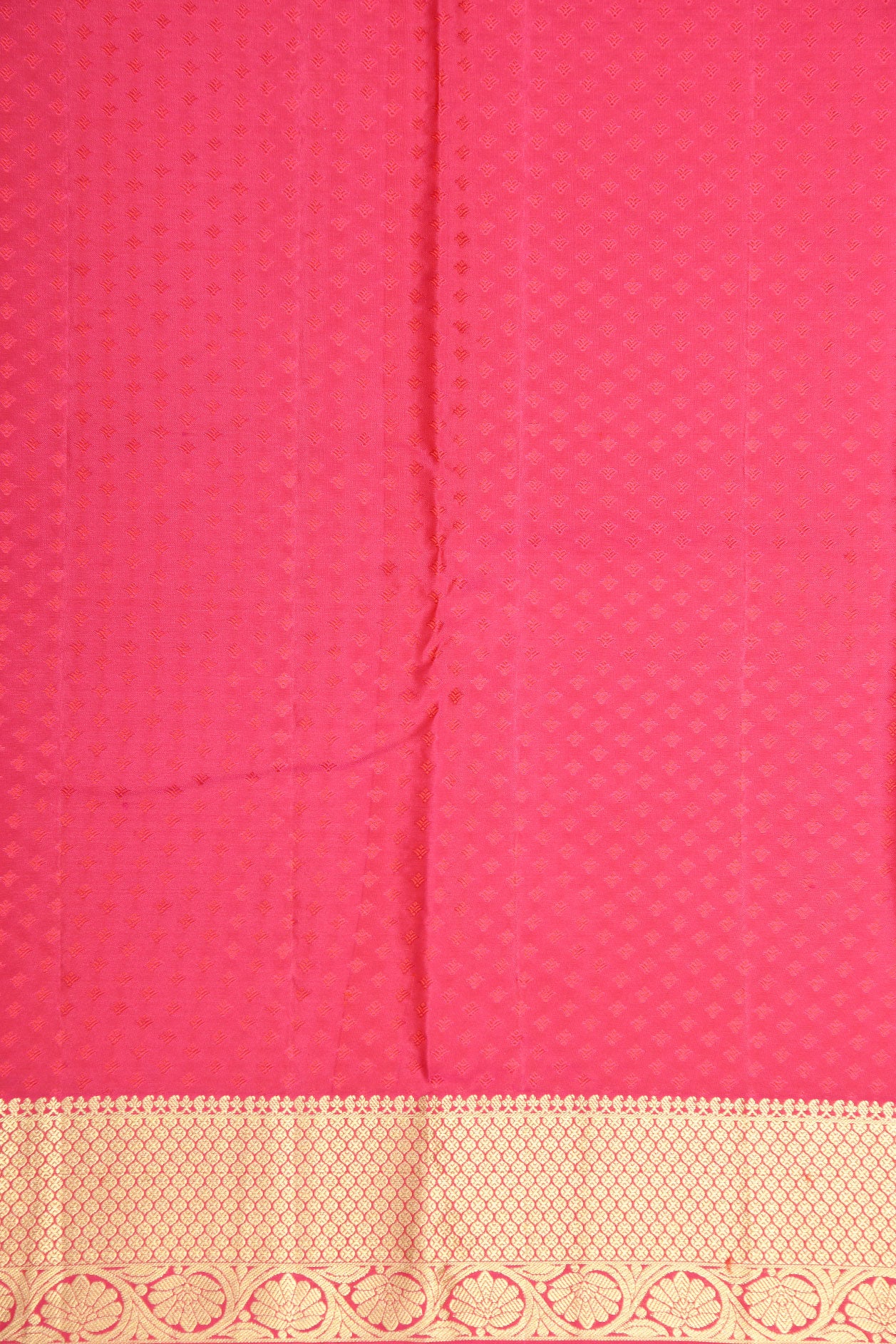 Honeycomb Border With Self Jacquard Weaving Orange Kanchipuram Silk Saree