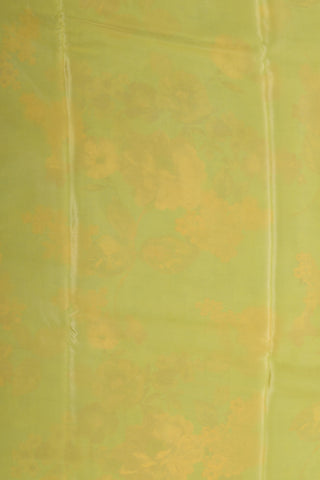 Botanical Digital Printed Mint Green Crepe Silk Saree