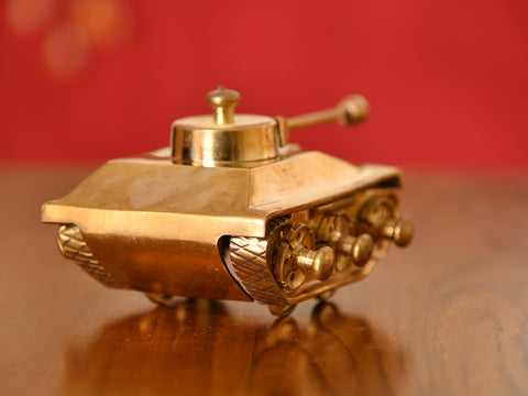Brass Showcase Army Tanker Toy