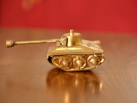 Brass Showcase Small Army Tanker Toy