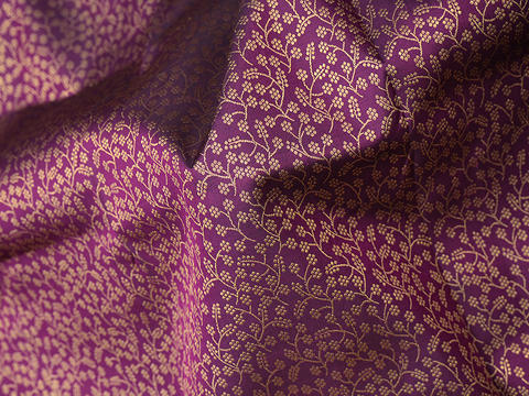 Zari Border In Brocade Berry Purple Pavadai Sattai Material