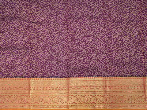 Zari Border In Brocade Berry Purple Pavadai Sattai Material