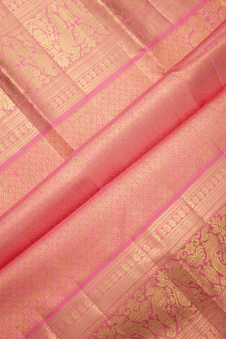 Brocade Design Dark Yellow Kanchipuram Silk Saree