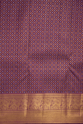 Brocade Design Plum Purple Kanchipuram Silk Saree