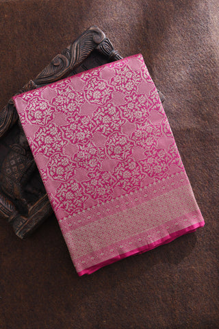 Brocade Pink Banaras Silk Saree