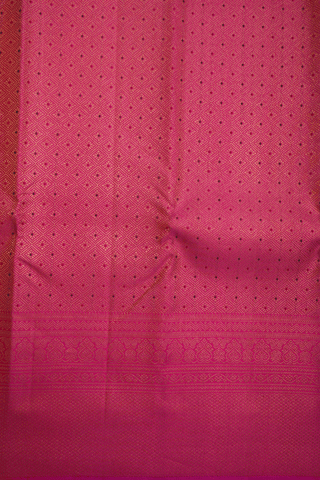 Brocade Zari Design Magenta Kanchipuram Silk Saree