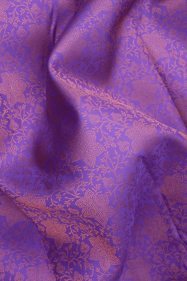 Brocade Zari Design Soft Purple Kanchipuram Silk Saree