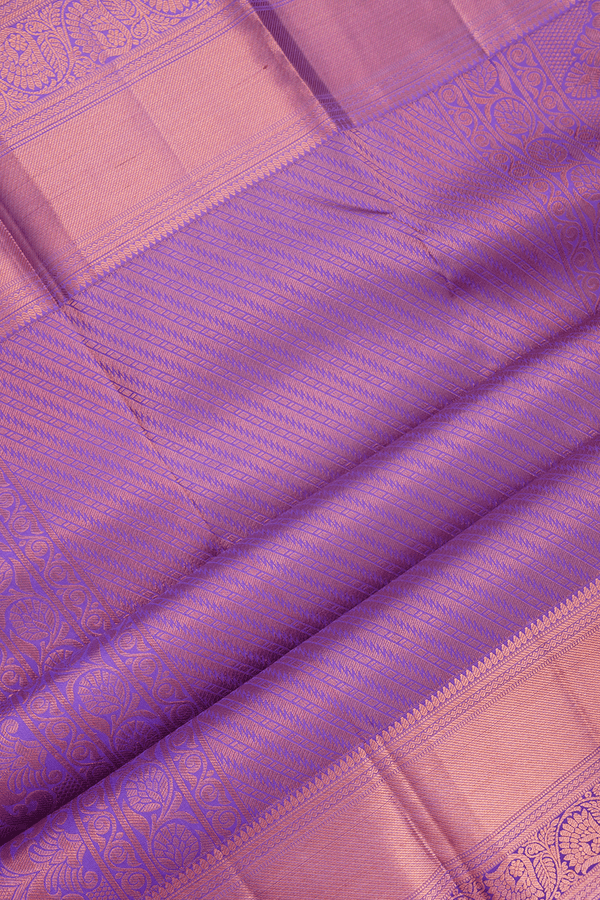 Brocade Zari Design Soft Purple Kanchipuram Silk Saree