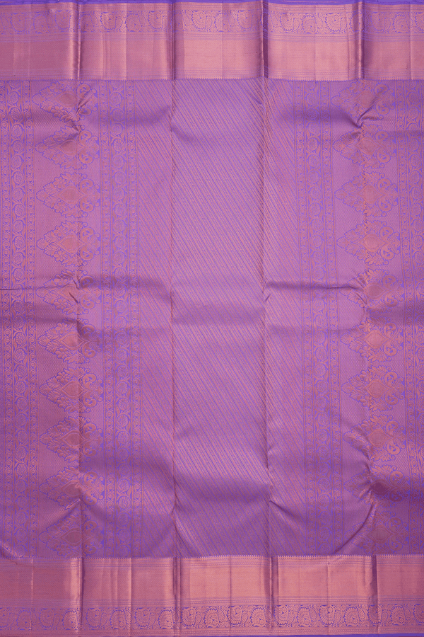 Brocade Zari Design Soft Purple Kanchipuram Silk Saree