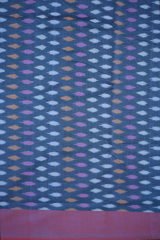 Buttas Design Capri Blue Pochampally Cotton Saree