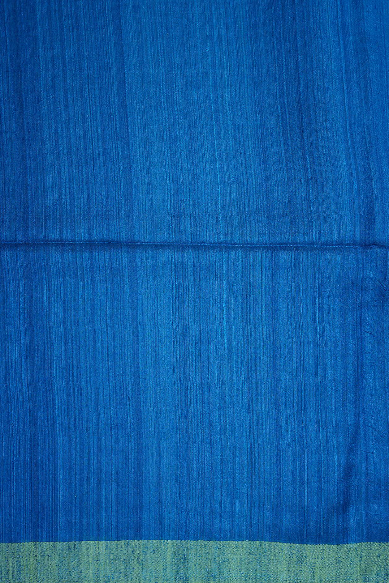 Plain Azure Blue Jute Saree