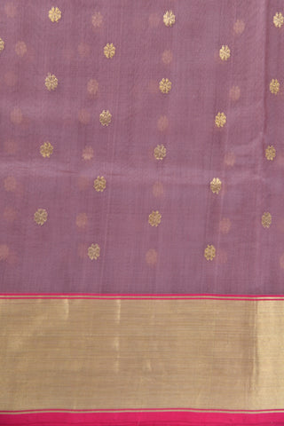 Floral Design Onion Pink Chanderi Silk Saree