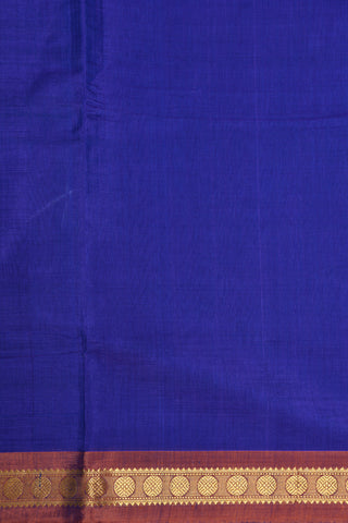 Rudraksh Border In Cobalt Blue Nine Yards Cotton Saree