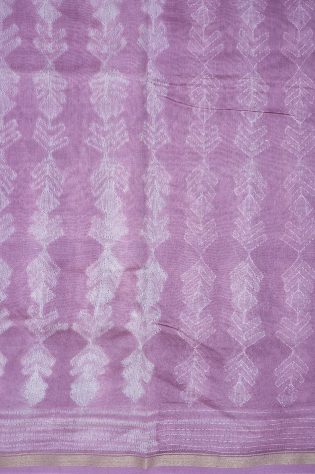 Arrow Design Dusty Purple Shibori Chanderi Silk Saree