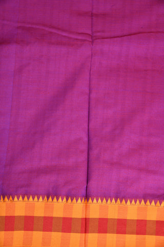 Checks Design Border Ultra Violet Dharwad Cotton Saree