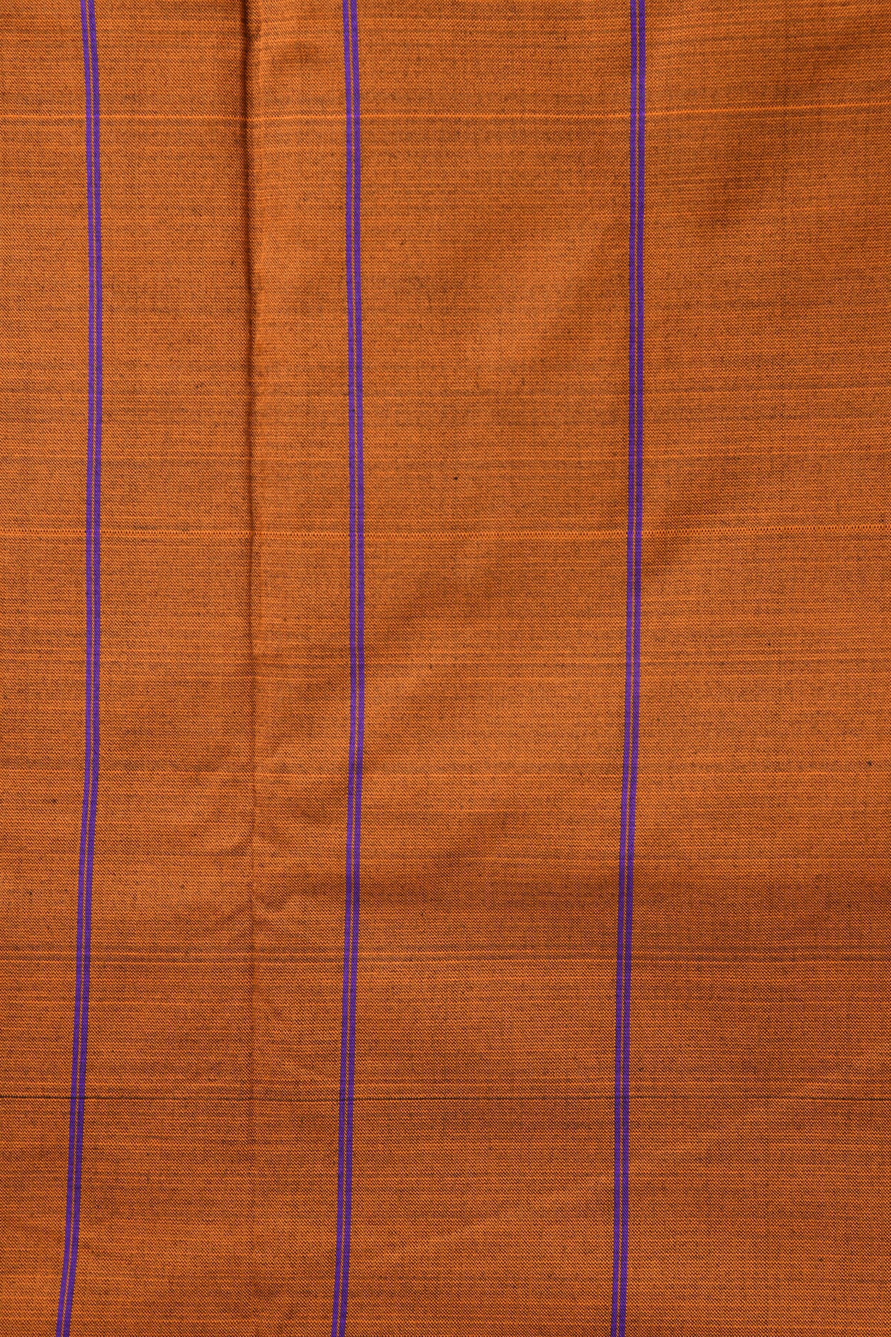 Checked Design Ganga Jamuna Border Violet Dharwad Cotton Saree
