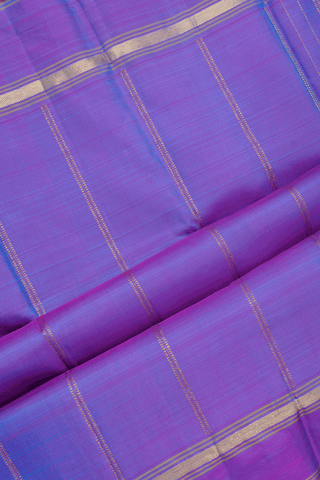 Checked With Buttis Royal Blue Kanchipuram Silk Saree