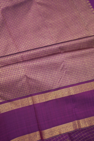 Checked With Zari Buttis Rani Pink Kanchipuram Silk Saree