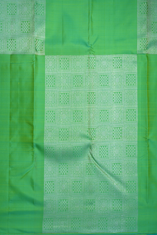 Checked Zari Design Pale Green Kanchipuram Silk Saree