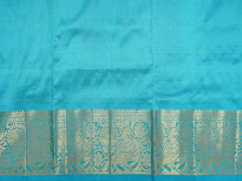 Checked Zari Motifs Royal Blue Pavadai Sattai Material