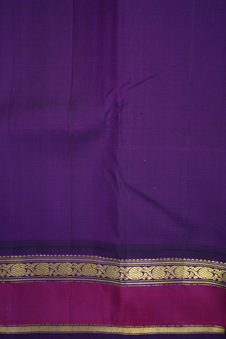 Checks Design Black And White Kanchipuram Silk Saree