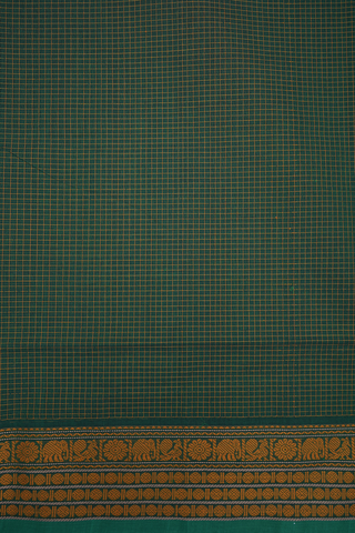 Checks Design Emerald Green Coimbatore Cotton Saree