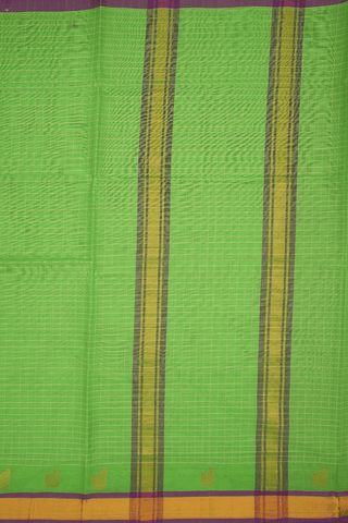 Checks Design Green Venkatagiri Cotton Saree