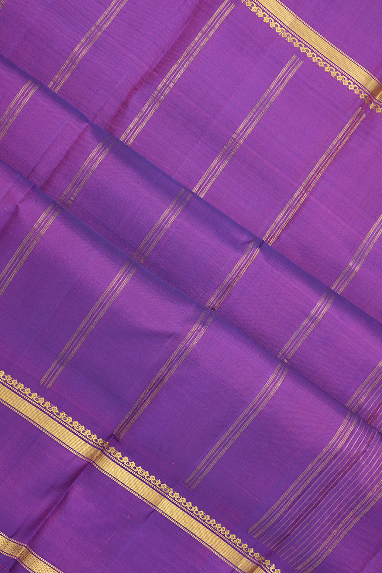 Checks Design Magenta Kanchipuram Silk Saree