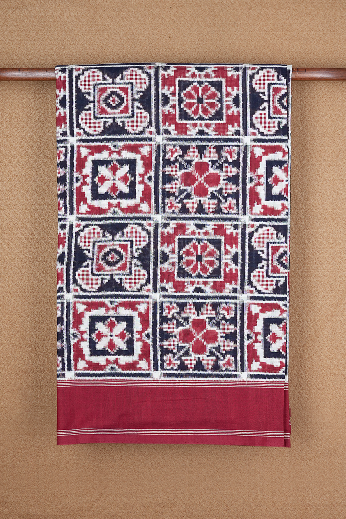 Checks Design Multicolor Pochampally Cotton Saree