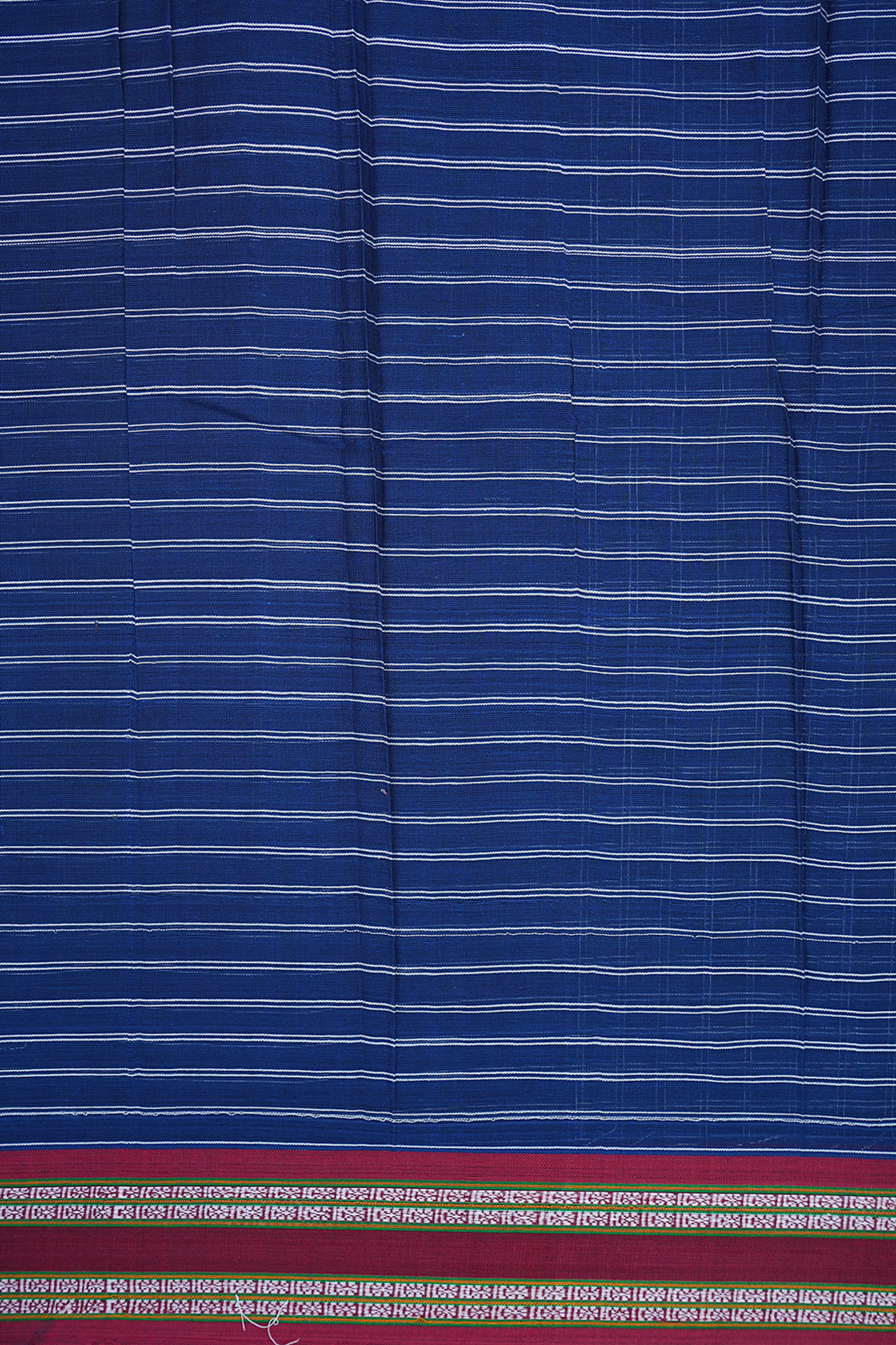 Checks Design Oxford Blue Narayanpet Cotton Saree