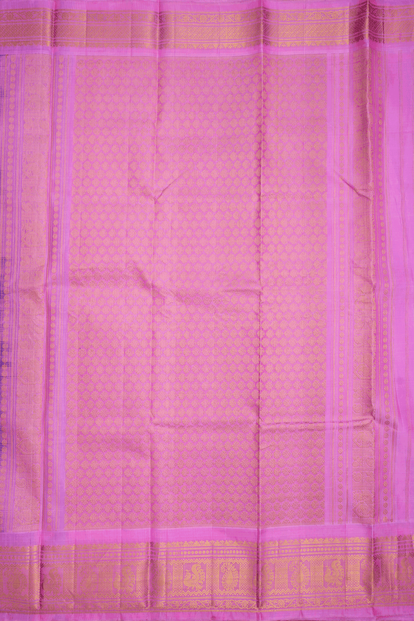 Checks With Buttas Dark Aegean Blue Gadwal Silk Saree