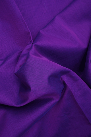 Chevron Border Purple Maheswari Silk Cotton Saree