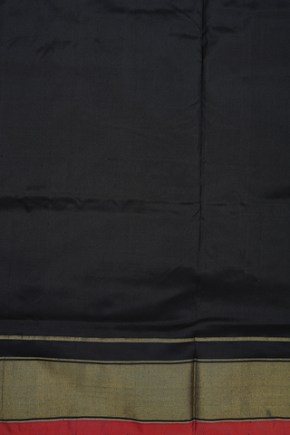 Chevron Design Black Pochampally Silk Saree