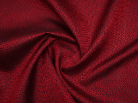 Chevron Design Ruby Red Kanchipuram Blouse Material