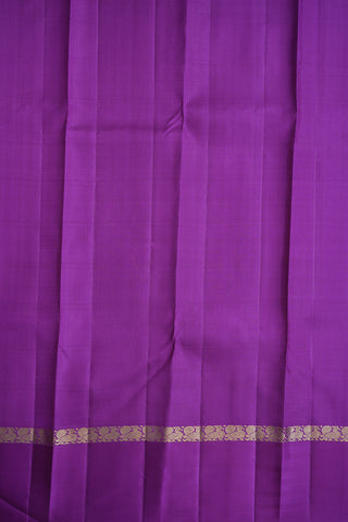 Chevron Pattern Threadwork Border Coral Pink Kanchipuram Handloom Silk Saree
