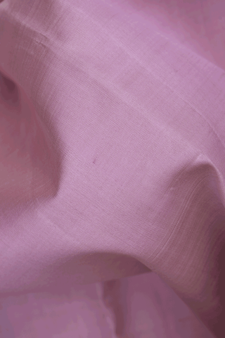 Chevron Zari Border Plain Orchid Pink Kanchipuram Silk Saree
