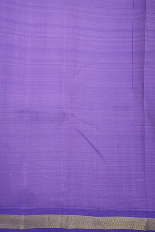 Chevron Zari Border Plain Orchid Pink Kanchipuram Silk Saree