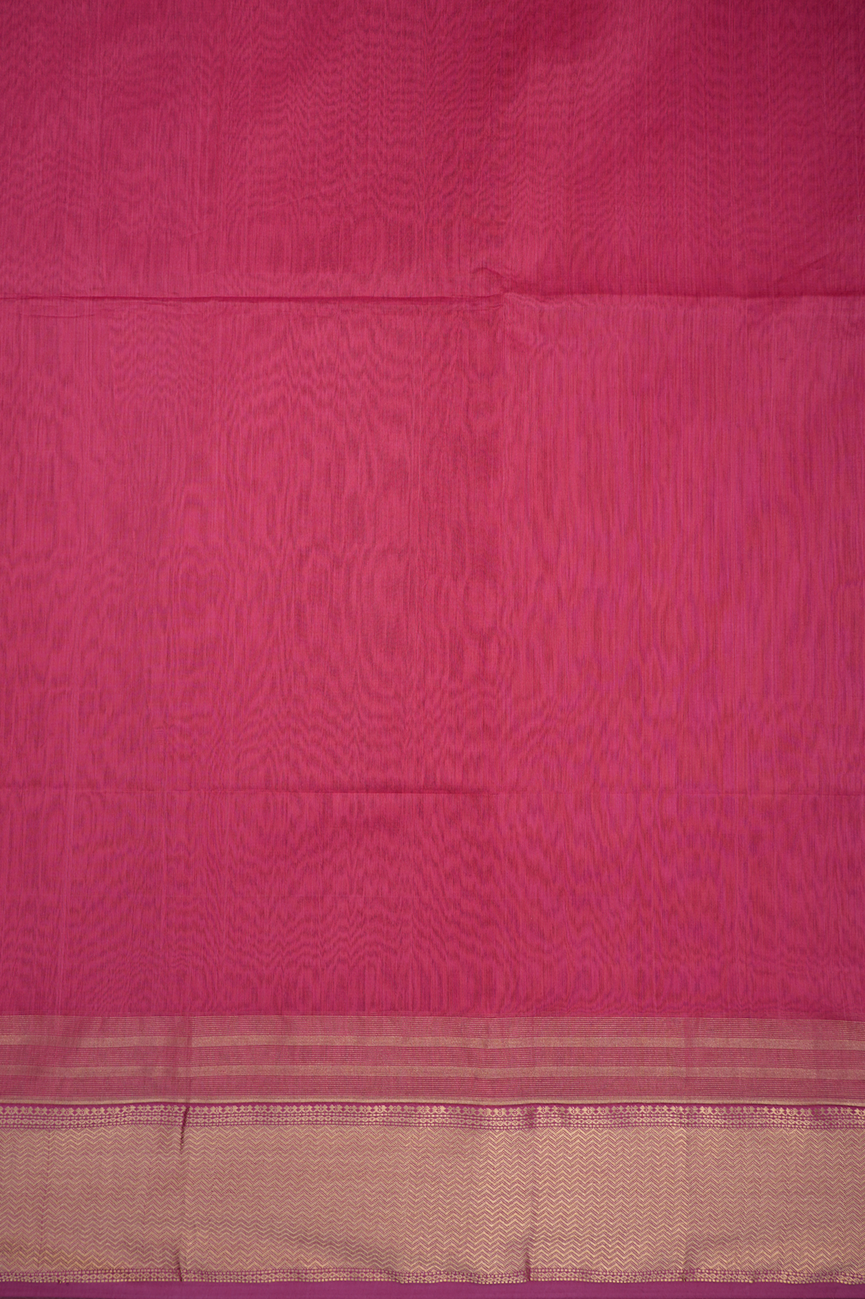 Chevron Zari Border Tulip Pink Maheswari Silk Cotton Saree