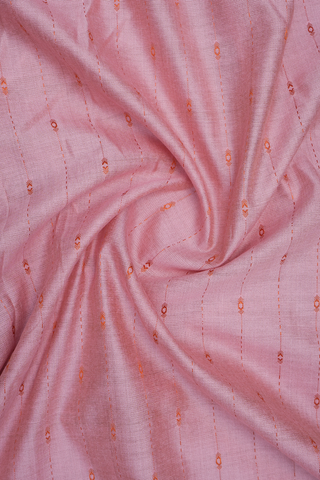 Chinese Collar Stripes Design Peach Pink Cotton Long Kurta